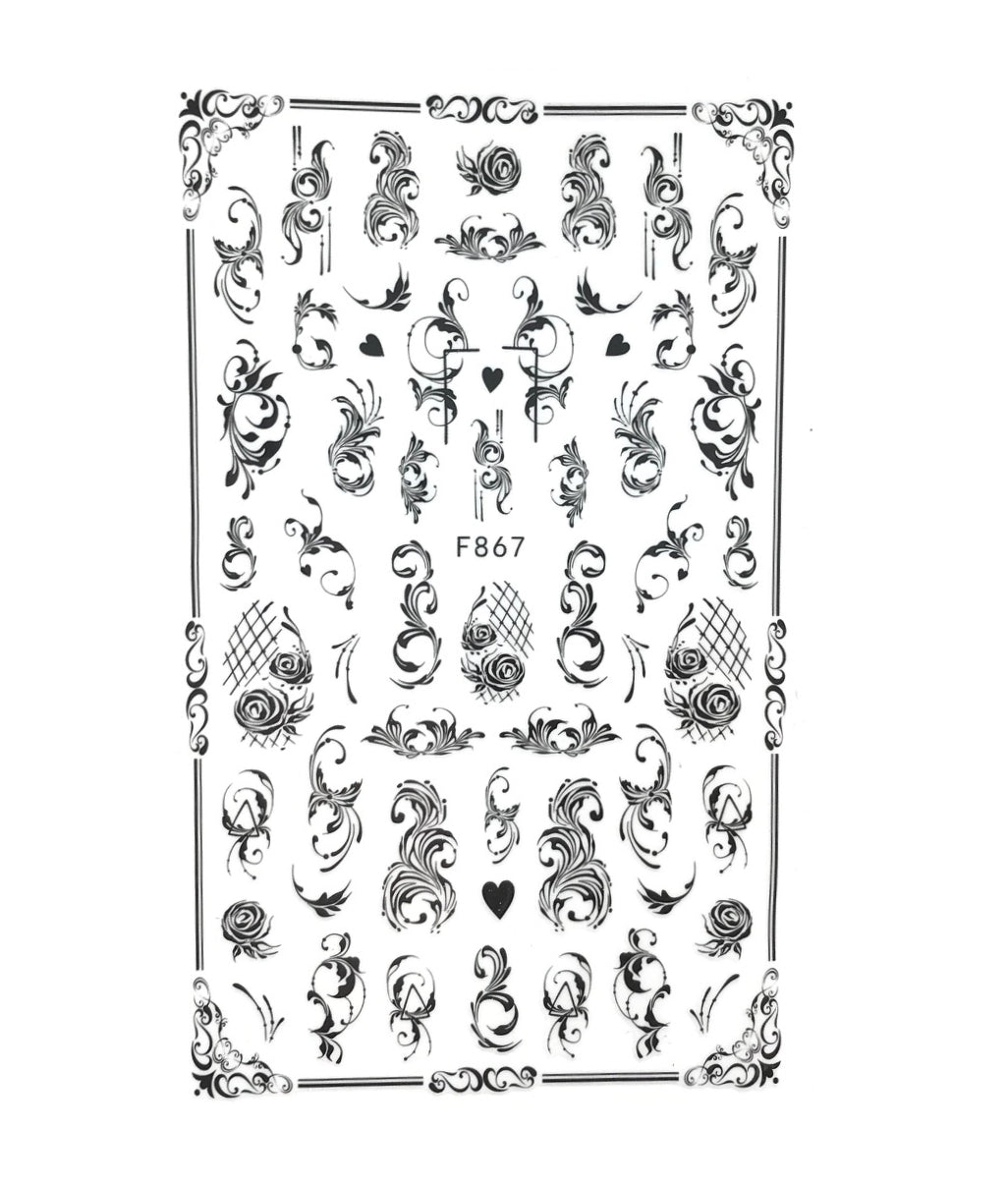 Floral Fantasy ~ Assorted Designs | Self Adhesive Decals